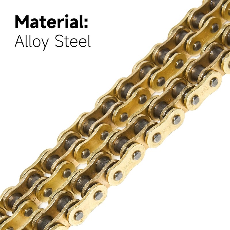 HILAKE HIALKE Gold 525 X-Ring Chain 110 Links with Connecting Master Link and Chain Breaker(525HX-110L Chain Breaker Set) - Image 3